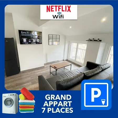 017 Chic & Cosy F2 53m2 Hypercentre Wifi Smart Tv Netflix Apartament